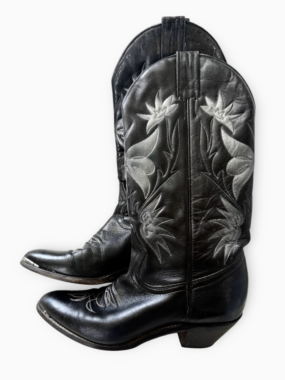 Vintage Boulet Leather Western Cowboy Boots Sz 7